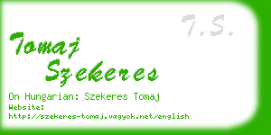 tomaj szekeres business card